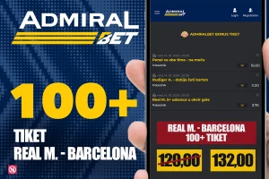 AdmiralBet 100 + tiket - Real i Barsa donose mega kvotu!